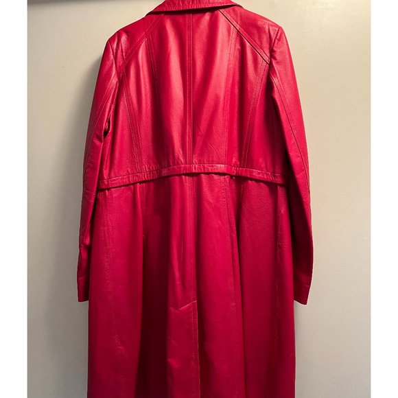 Danier Red Trench Coat - Picture 7 of 13